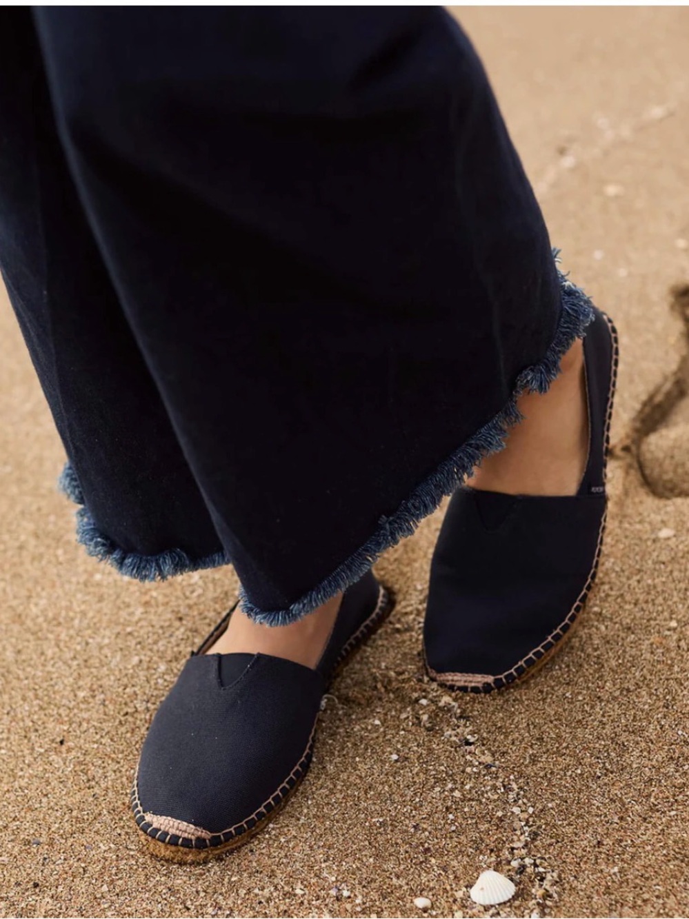 Viscata Barceloneta Canvas Navy Espadrille Flats sz 40 US 9